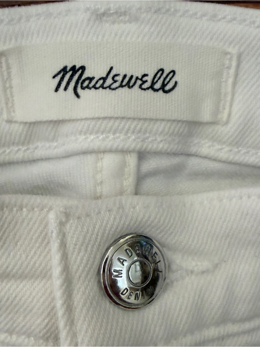 Madewell The Flare Crop Jean in Stretch White Denim Size 28 - Picture 7 of 12